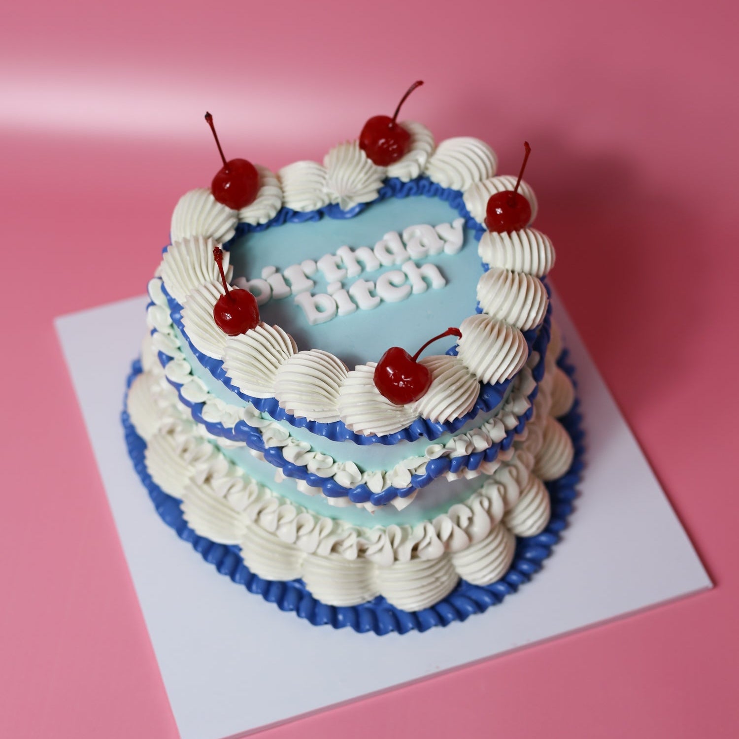 Vintage Cake with Extra Frills in two tone colours.